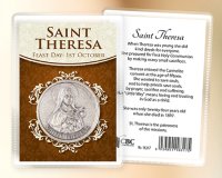 Metal Pocket Token/Leaflet/Saint Theresa   (16317)