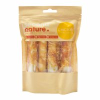 Second Nature Dog Treats 15mm Whitehide Pressed Stick Wrapped in Chicken 6x4pk