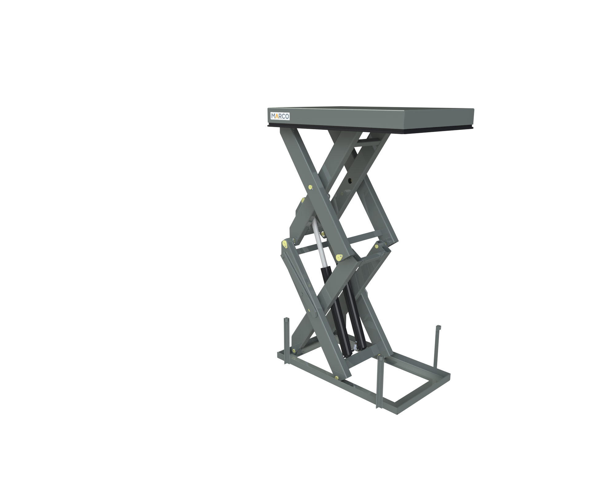 MARCO high-lift scissor table with multi-stage vertical scissor mechanism