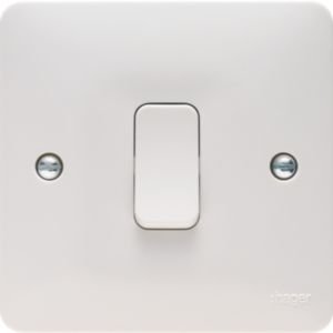 Hager Sollysta 1G 2W Switch White WMPS12