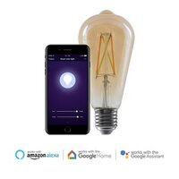 Smart WiFi  CCT Changing & Dimmable 8.5w Amber Glass ST64 LED Lamp