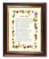 Framed Picture/6 inch x 8 inch/Don't Quit   (83195)