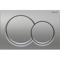 Geberit Alpha01 Round Dual Flush Plate - Matt Chrome 115.035.46.1