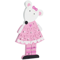 Wooden Jigsaw - Mouse Number Puzzle