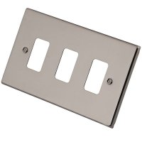 Black Nickel 3 Gang Grid Plate 6070-352