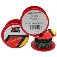 Partex PA 02/3 White 5 on Green Coloured Cable Marker (1000)