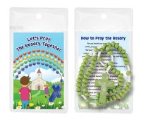 Wood Corded Rosary/Green   (60165)