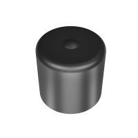End Tip 14.3mm X 13.0mm Black Flexible PVC