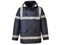 S433 Iona Lite Jacket Navy with Reflective Strips