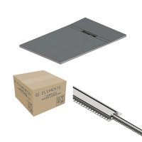 Abacus Elements Linear Uno Tray Kit 1200 x 1200 x 30mm End Drain Stainless Steel