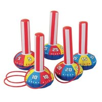 Inflatable Ring Toss Game are weighted at the bottom so they stand upright at all times, just waiting for you to try to get your hoop over