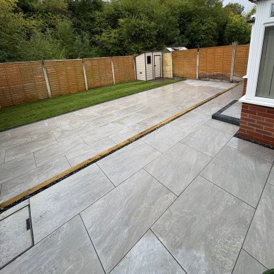 Grey Sandstone Effect Porcelain Paving Tiles