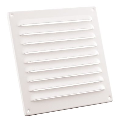 Schoepenrooster alu wit 195x195