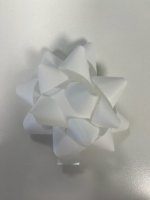 75MM STICK ON BOW MATT WHITE [50]