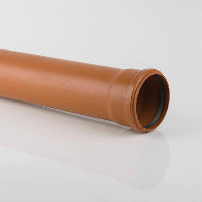 110mm BS Single Socket Underground Drainage Pipe 6m