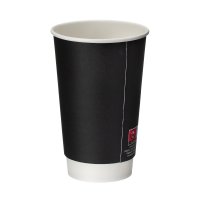 Cup Coffee 16oz Double Wall Black