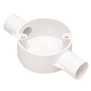 Plastic Conduit 20MM 2 Way Circular Box