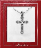 Silver Plated Necklet/Confirmation/Crucifix  (F68905)