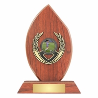 14cm Rosewood Plaque with Wreath Trim