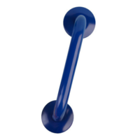 Blue grab rail that attaches to the wall to provide support around the home. The grab rail comes in a range of different lengths.