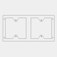 3 Compartment Accessory Plate to take 2 X 1G Standard BS Accessories