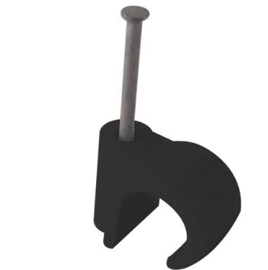 Masonry Nail Pipe Clip 19mm Black M205