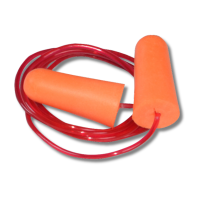 Orange Soft Foam PU Corded Earplugs, 200 Box