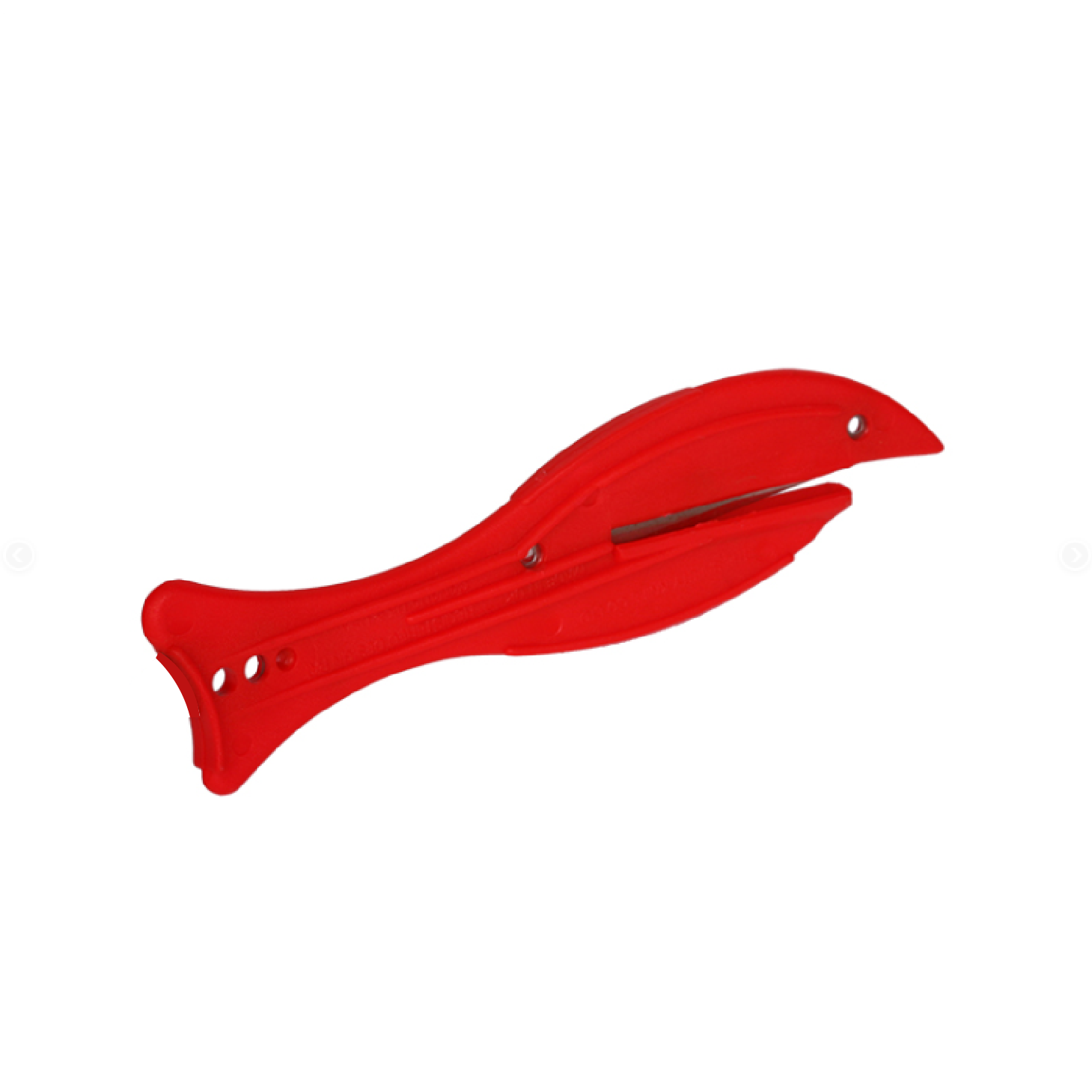 Detectable Fish Safety Knife - x10, No Hook, Red