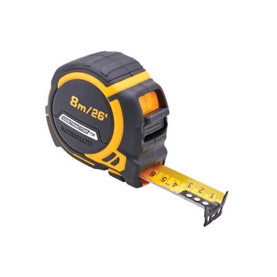 Komelon 8m (26ft) Contractors Tape With Free Belt Clip