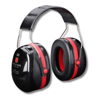 3M™ Peltor Optime™ III Earmuffs, 35 dB, Black/Red, Headband