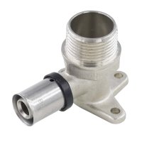 Tucker French 16X1/2M Elbow with Plate-Male Press Fitting ZL-KY114-1612M