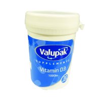 Valupak Supplements Vitamin D3 1000Iu Capsules 30s
