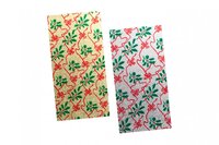 8x4" Asst Christmas printed Single thick Log cards, Shrinkwrapped 5pk