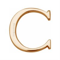 C1565-2-C-PB - Heritage Brass Alphabet C Pin Fix 51mm (2) Polished Brass Finish