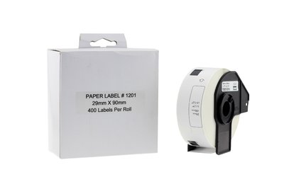 Compatible Brother DK11201 White Address Labels 29mm x 90mm 400pcs Pack of 10