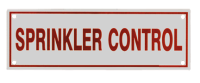 Sprinkler Control Sign, 6" (W) x 2" (H), Aluminum