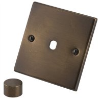 Dark Bronze 1 Gang Dimmer Plate & Knob 6060-221