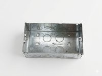 Cesco TE28 47mm 2 gang flush metal box