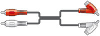 2 x RCA M to 2 x RCA M Stackable 1.8mtr Lead