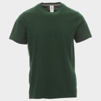 Green Sunset Short-sleeved Crew Neck T-shirt