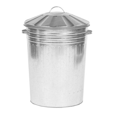 Galvanised Bin with Galvanised Lid - 24in