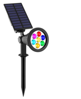 7w LED Solar Powered Spike RGB