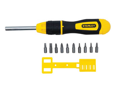 Stanley Multibit Ratchet Screwdriver and 10 Bits