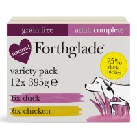 Forthglade Complete Meal Adult Dog Grain Free Duo Variety (Duck & Chicken) 12x395g