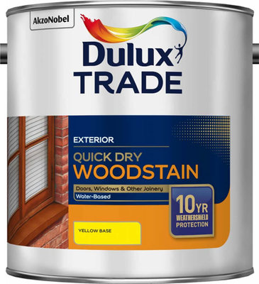 Dulux Trade Quick Dry Woodstain Yellow Base 2.5L Paint 5090452