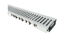 GREY PVC SHALLOW CHANNEL 50MM X 1M