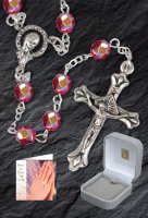 Glass Rosary - Colour: Ruby   (6337/RBY)