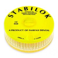 Fairfax Stabilok Titanium Pins Jumbo Pack - 100pk Yellow - DMI Ireland's Leading Dental Supplier - Next Day Delivery