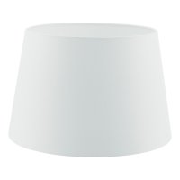 CEZANNE WHITE FAUX SILK TAPERED DRUM SHADE 35CM