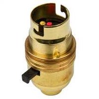 Lampholder 3013E Brass Lamp Holder B22 Switch